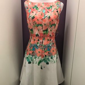 NWT white dress with floral print